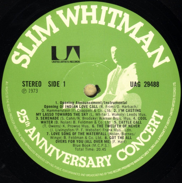Slim Whitman : 25th Anniversary Concert (LP)