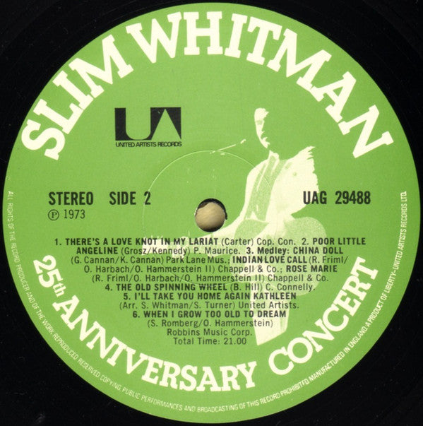 Slim Whitman : 25th Anniversary Concert (LP)