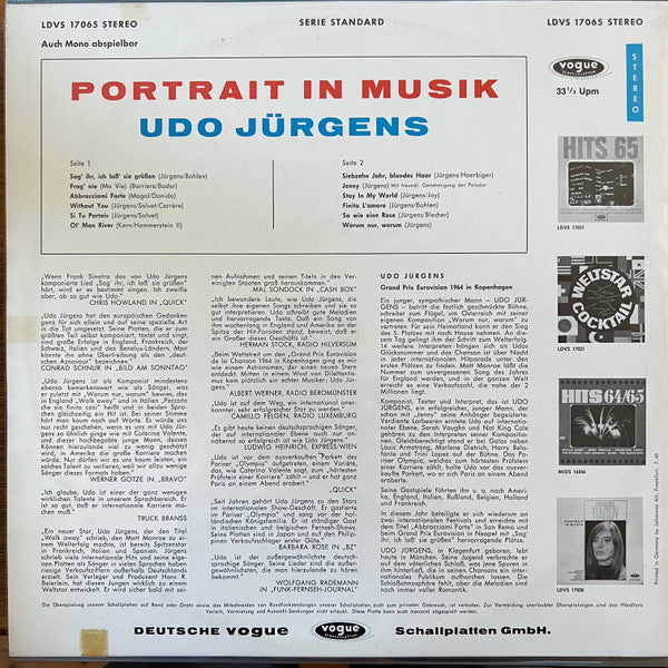 Udo Jürgens : Portrait In Musik (LP, Comp)