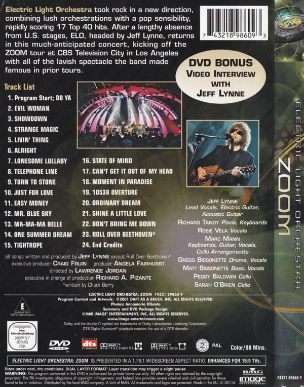 Electric Light Orchestra : Zoom Tour Live (DVD-V, Multichannel, PAL)