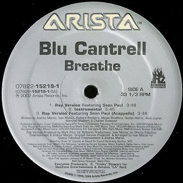 Blu Cantrell : Breathe (12")