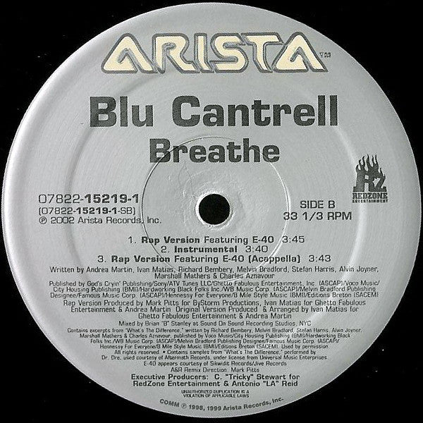 Blu Cantrell : Breathe (12")