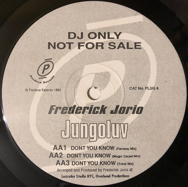 Frederick Jorio*, Jungoluv : The Chant / Don't You Know (12", Promo)