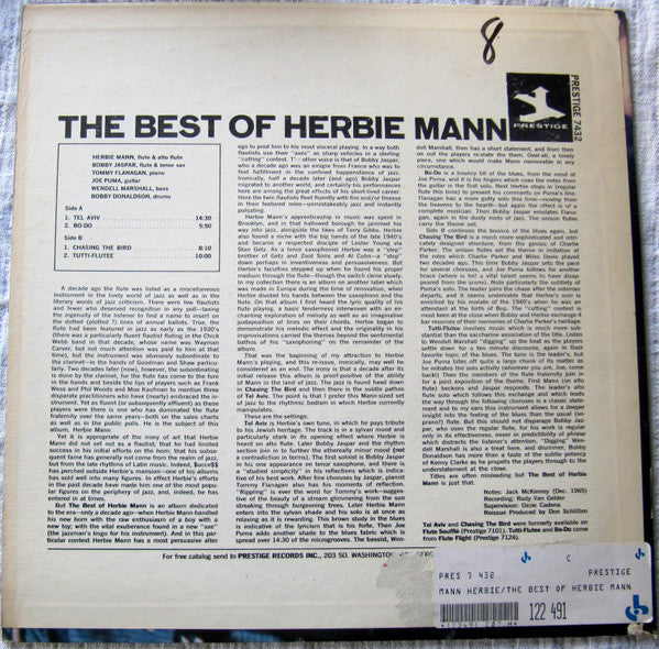 Herbie Mann : The Best Of Herbie Mann (LP, Comp)