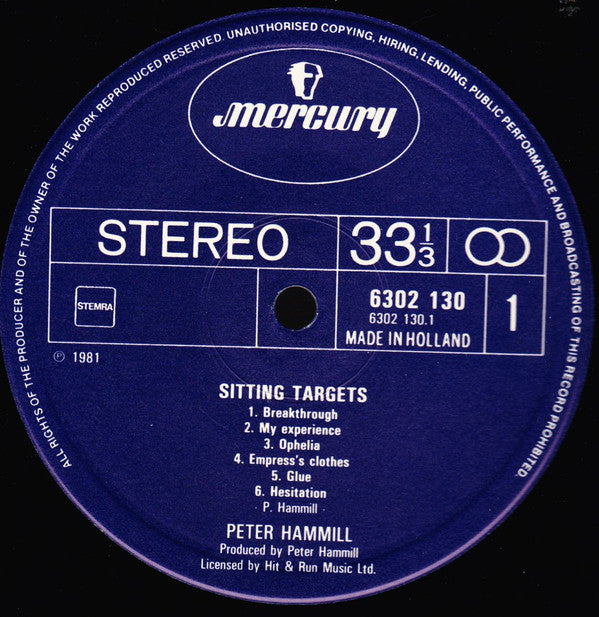 Peter Hammill : Sitting Targets (LP, Album)