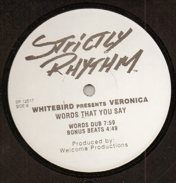 Whitebird Presents Veronica Brown : Words That You Say (12", Promo)