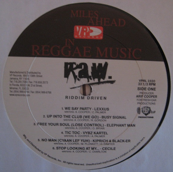 Various : R.A.W. (Ready And Willing) (LP, Comp)