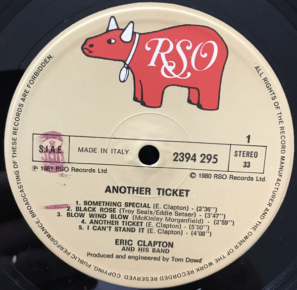 Eric Clapton : Another Ticket (LP, Album)
