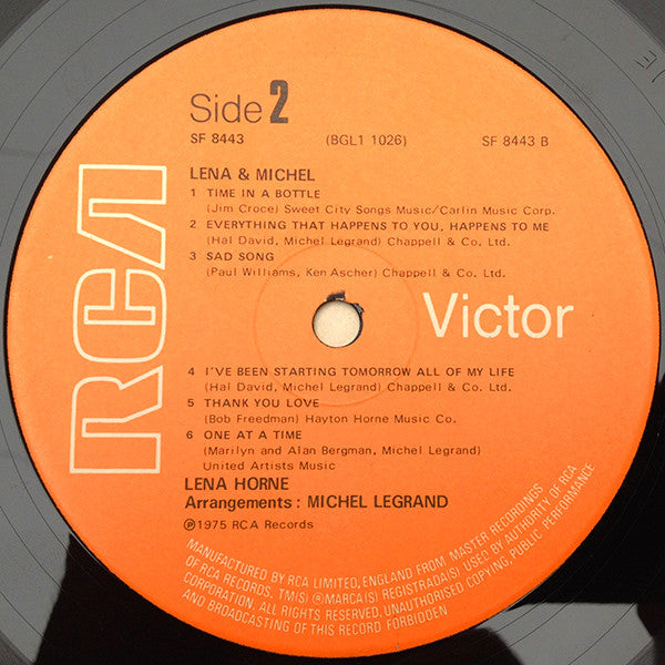 Lena Horne & Michel Legrand : Lena & Michel (LP, Album)
