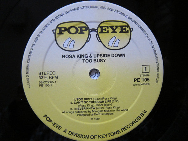 Rosa King & Upside-Down : Too Busy (LP, MiniAlbum)