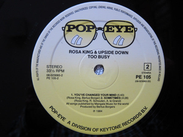 Rosa King & Upside-Down : Too Busy (LP, MiniAlbum)