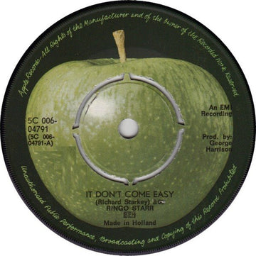 Ringo Starr : It Don't Come Easy (7", Single)