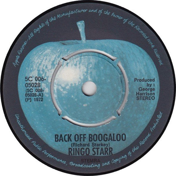 Ringo Starr : Back Off Boogaloo (7", Single, 4-p)