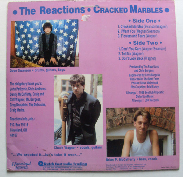 The Reactions : Cracked Marbles (LP, MiniAlbum)