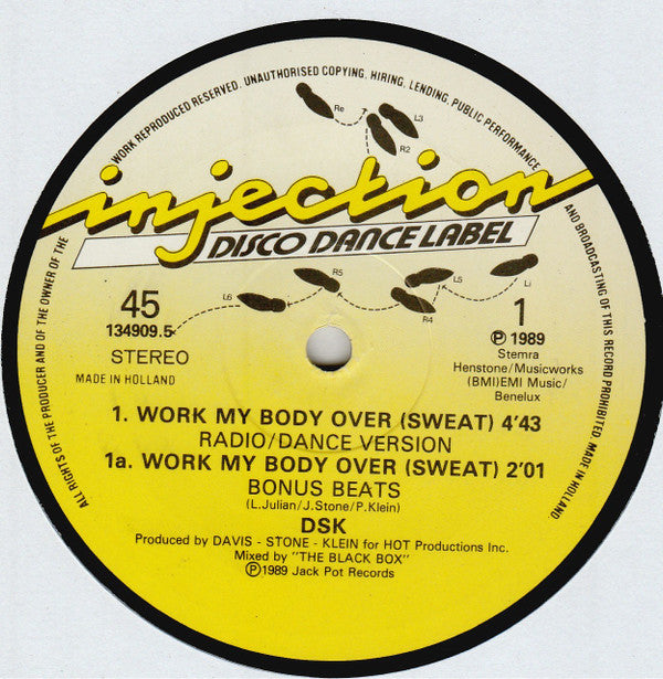 DSK : Work My Body Over (Sweat) (12")