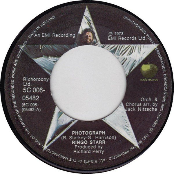 Ringo Starr : Photograph (7", Single)