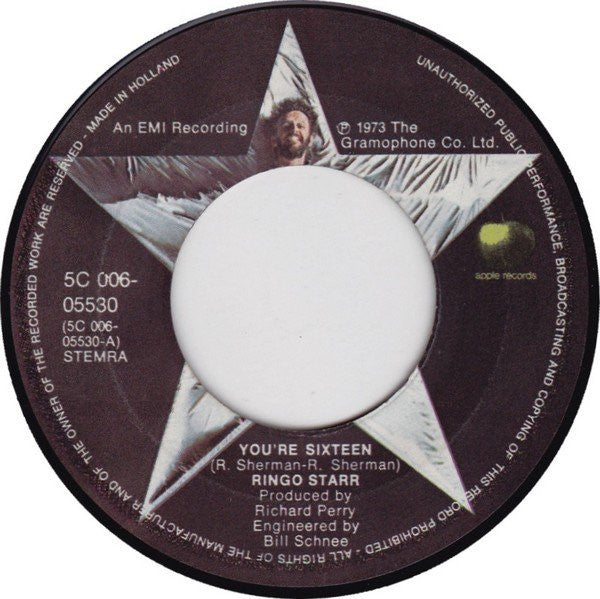 Ringo Starr : You're Sixteen (7", Single)