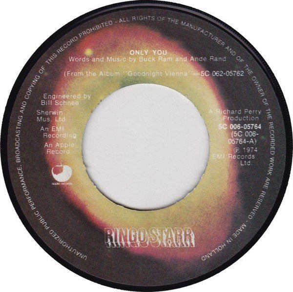 Ringo Starr : Only You (7", Single)