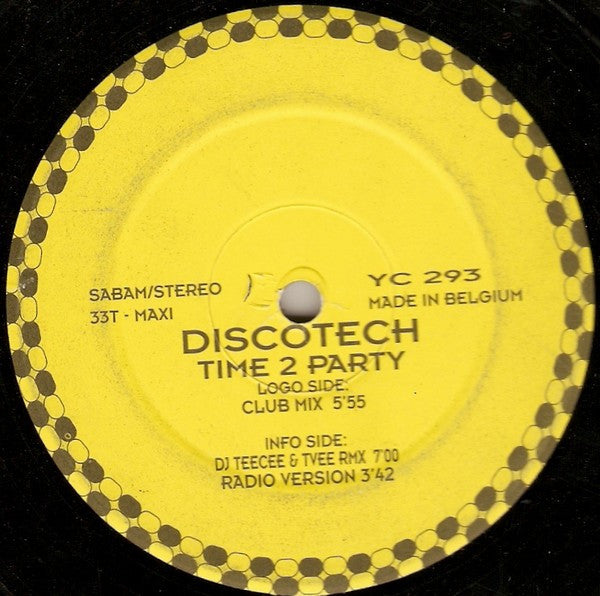 Discotech : Time 2 Party (12")