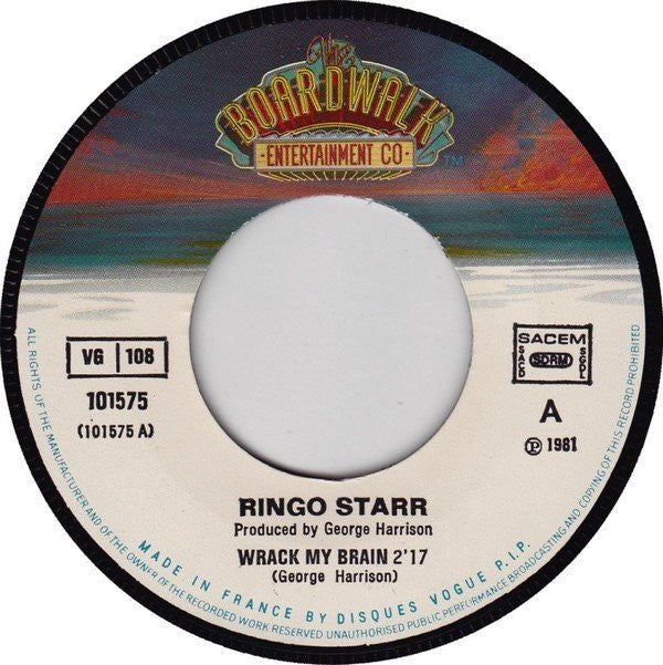 Ringo Starr : Wrack My Brain (7", Single)