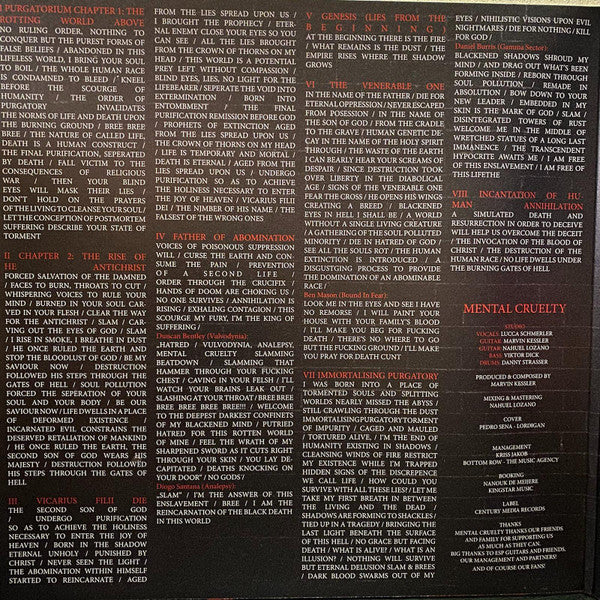 Mental Cruelty : Purgatorium (LP, Album, Ltd, RE, RM, Blu)