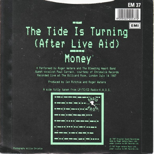 Roger Waters : The Tide Is Turning (After Live Aid) (7", Single)