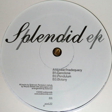 Solenoid : Splendid EP (12", EP)