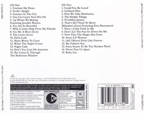 Joe Cocker : The Ultimate Collection 1968-2003 (2xCD, Comp, Copy Prot.)