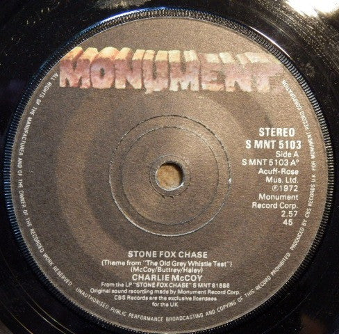Charlie McCoy : Stone Fox Chase (7", Single)