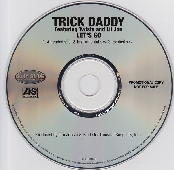 Trick Daddy Featuring Twista And Lil Jon* : Let's Go (CD, Single, Promo)