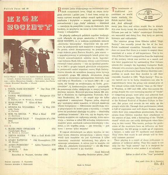 High Society (4) : High Society (LP, Mono)