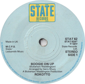 Rokotto : Boogie On Up (7", Single)