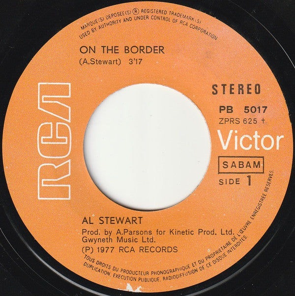 Al Stewart : On The Border (7", Single)