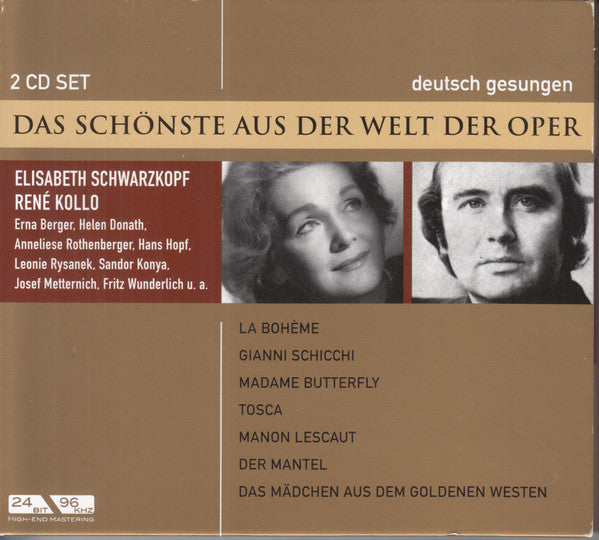 Various : Das Schönste Aus Der Welt Der Oper: La Bohéme/Gianni Schicchi/Madam Butterfly/Tosca/Manon Lescaut/Der mantel/Das Mädchen Aus Dem Goldenen Westen (2xCD, Comp, Mono, Dig)