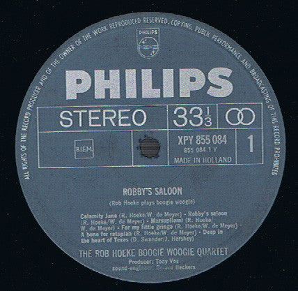 Rob Hoeke Boogie Woogie Quartet : Robby's Saloon (LP, Album)