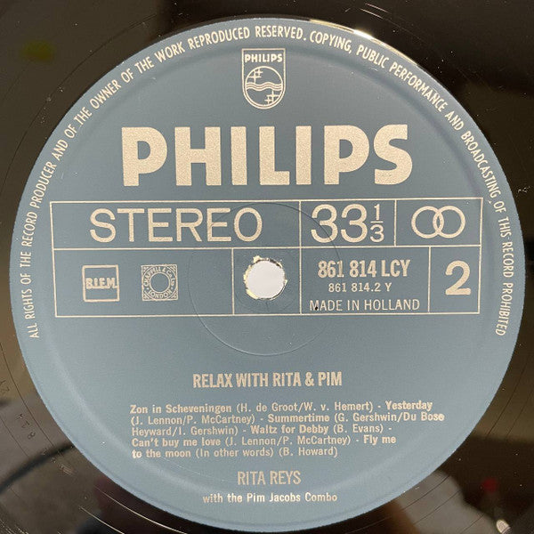 Rita Reys With Pim Jacobs Combo : Relax With Rita & Pim (LP, Comp)