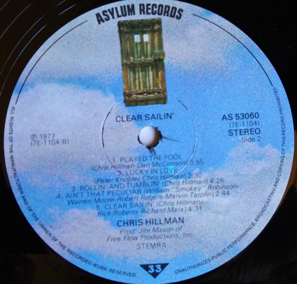 Chris Hillman : Clear Sailin' (LP)