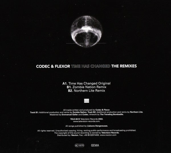 Codec & Flexor : Time Has Changed (The Remixes) (12", Pic)