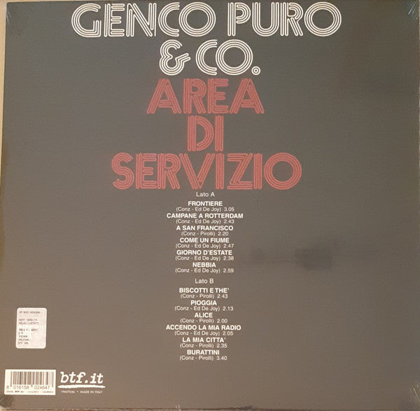 Genco Puro & Co. : Area Di Servizio (LP, Album, RSD, Ltd, RE, 180)