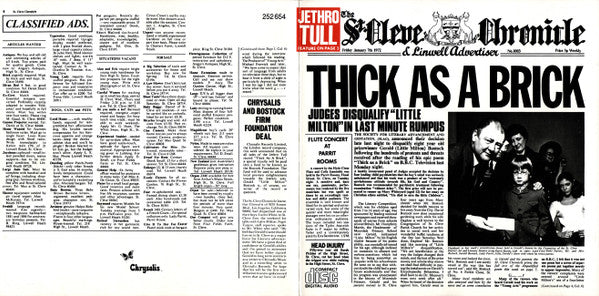 Jethro Tull : Thick As A Brick (CD, Album, RE)