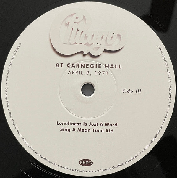 Chicago (2) : At Carnegie Hall - April 9, 1971 (3xLP, Album + Box, RSD, Ltd)