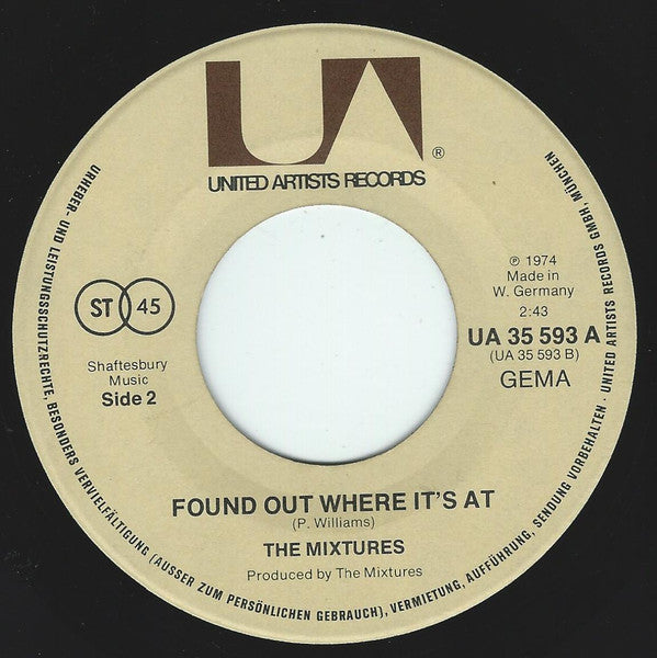 The Mixtures : I Dazzle Easy, Diane (7", Single)