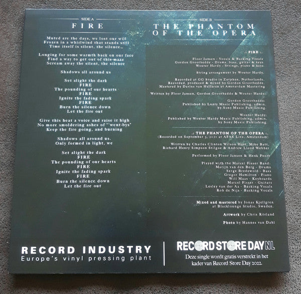 Floor Jansen : Fire (7", RSD, Single, Ltd, Gol)