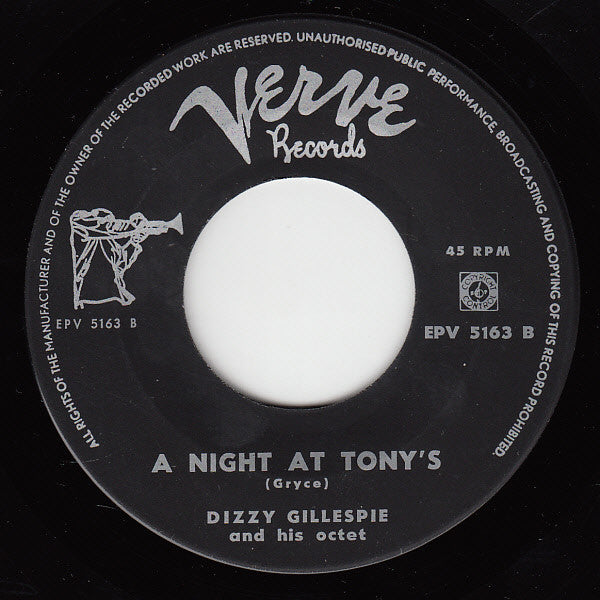 The Dizzy Gillespie Octet with Benny Golson : The Greatest Trumpet Of Them All Vol. 1 (7", EP)