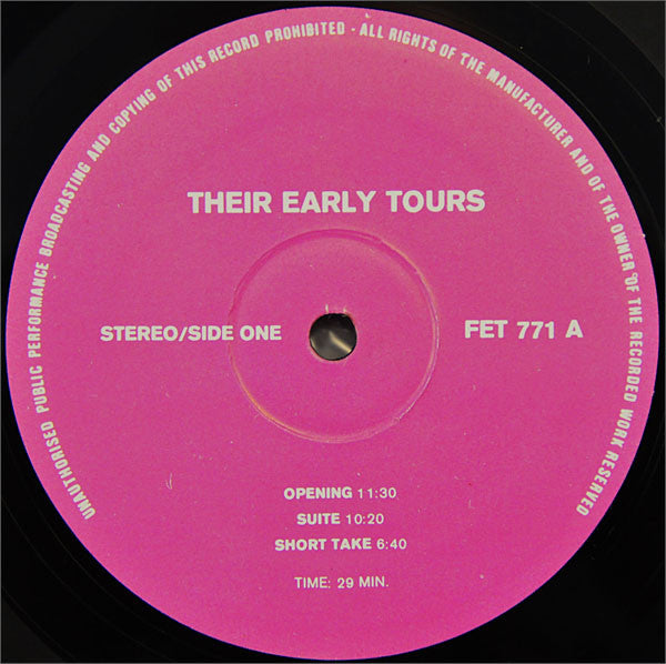 Pink Floyd : The Early Tours '70-'71 (LP, Unofficial)