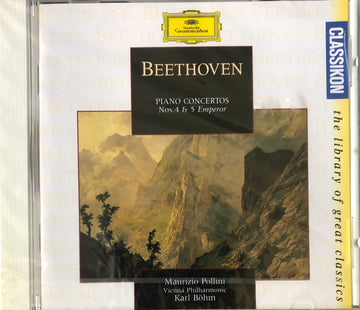 Ludwig van Beethoven, Maurizio Pollini, Wiener Philharmoniker, Karl Böhm : Piano Concertos Nº 4 & 5 'Emperor' (CD, Comp, RM)