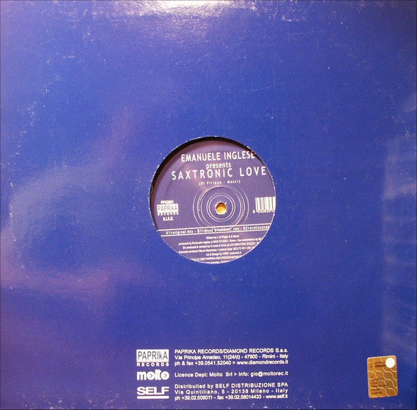 Emanuele Inglese : Saxtronic Love (12")