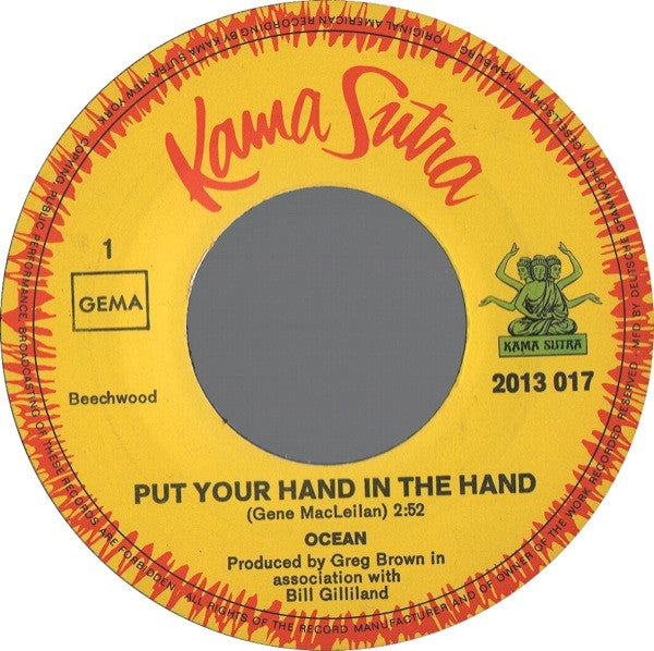 Ocean (3) : Put Your Hand In The Hand (7", Single)
