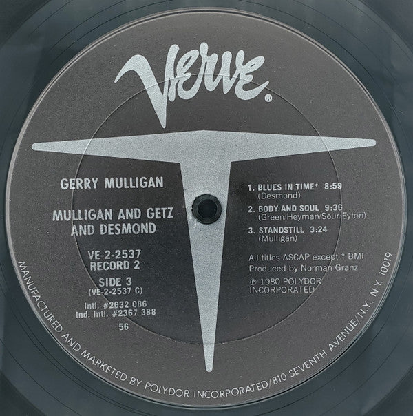 Gerry Mulligan : Mulligan And Getz And Desmond (2xLP, Comp, Mono, 56 )