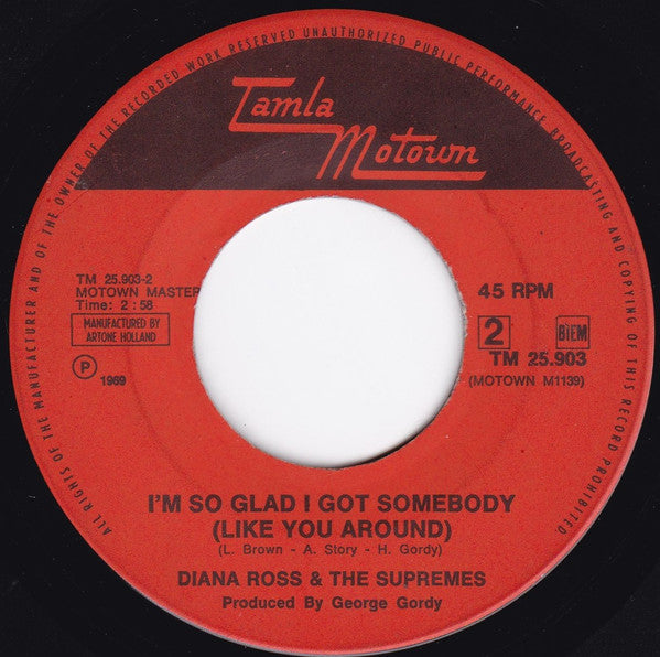 The Supremes : I'm Livin' In Shame (7")